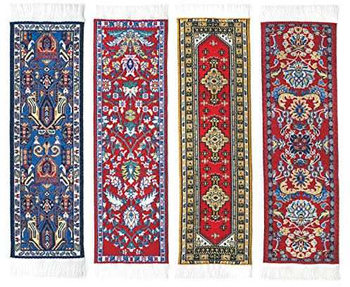 Oriental Carpet Lesezeichen #1 – authentischer gewebter Teppich (Set von 4)