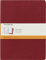 Moleskine Cahier Journal, Set 3 Quaderni con Layout a Righe per Appunti, Copertina a Tinta Unita in Cartoncino e Cucitura a Vista, Colore Rosso Mirtillo, Dimensione Extra Large 19 x 25 cm, 120 Pagine