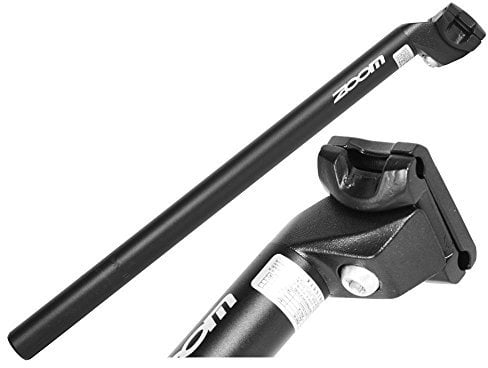 Zoom SP-C212 Sattelstütze Rennrad Fixie Fixed Gear Track MTB Bike Silber Schwarz (Schwarz, 25,8 mm)