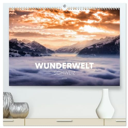Wunderwelt Schweiz (hochwertiger Premium Wandkalender 2026 DIN A2 quer), Kunstdruck in Hochglanz: Landschaftsfotokalender mit den schönsten und ... der Schweiz. (CALVENDO Natur)