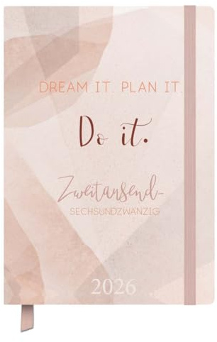 Terminkalender Jahresbegleiter Plan it 2026: Terminplaner 13 x 18,5 cm I Kalendarium in Deutsch I Platz für Notizen und Lesezeichenband
