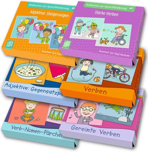 Großes Paket 2 – Bildkarten zur Sprachförderung: enthält 6 Bildkarten-Sets zu Verben und Adjektiven – 2., überarbeitete Auflage 2026