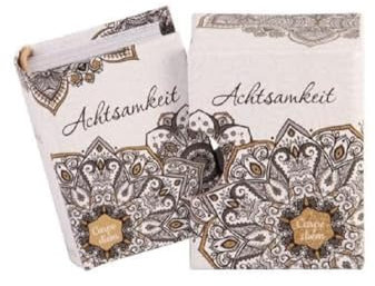 Achtsamkeit: MInibuch im Schuber mit Glitzerlack