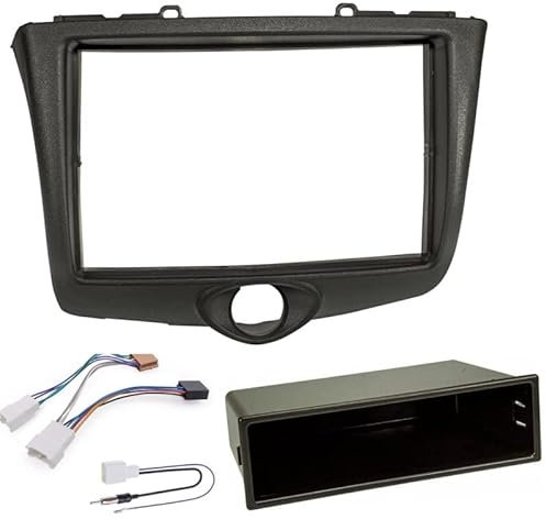 Sound way - Kit de montage Autoradio, Façade cadre de radio 1 DIN / 2 DIN, Adaptateur compatible avec Toyota Yaris 2003-2006