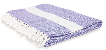 Lumaland Baumwoll-Tagesdecke aus 100% Baumwolle ca. 200 x 240cm | Premiumqualität, extra weich und flauschig, vielseitig einsetzbar, hohe Langlebigkeit | Waschbar und trocknergeeignet [Lavendel]