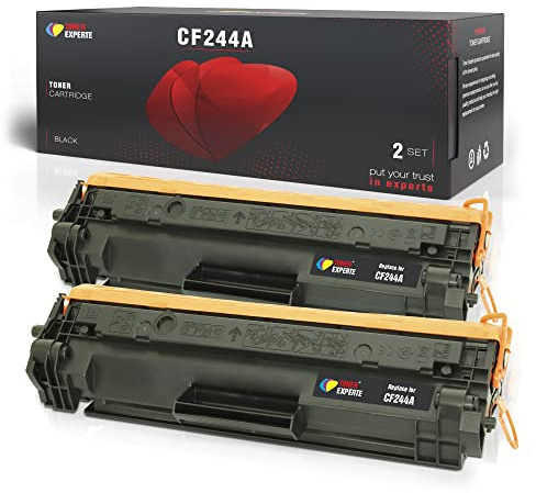 TONER EXPERTE Compatible CF244A 44A Black Toner Cartridge Replacement for CF 244A for LaserJet Pro M15w M15a MFP m28w M28a M29w Printer 2-Pack