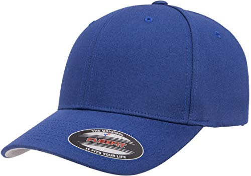 Flexfit Unisex Cotton Twill Fitted Cap Baseballkappe, blau, L/XL