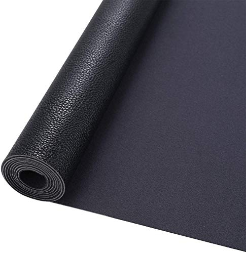 AOUXSEEM Kunstlederrolle für Schleifen, Ohrringe, Handtaschen, börsen, Nähen, Basteln, , Dekorieren von Leder, Stuhl, Sofa (klassisches Schwarz)