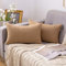 MIULEE 2er Set Kissenbezüge Kissenhülle Leinen-Optik Kissenbezug Dekokissen Dekorativ Weich Sofakissen Couchkissen für Sofa Schlafzimmer mit Verstecktem Reißverschluss 30x50 cm Kaffee