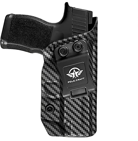 P365XL Holster, Carbon Fiber Kydex Holster IWB for sig P365XL Holsters verdeckt tragen - Innen Bund verdeckt tragen Holster sig P365XL Pistol Gun Case Accessories (Black, Right Hand)