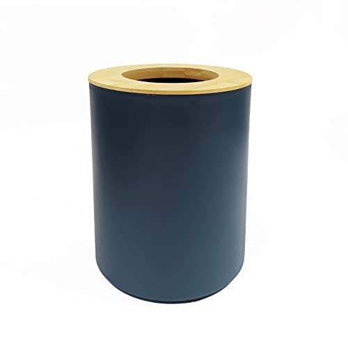 Douceur d'Intérieur, Poubelle (5 L) Smart Bleu, Polystyrène Finition Bambou