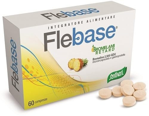 Santiveri - Flebase 60 compresse - Integratore Alimentare a base di Bromelina | A base di Bromelina