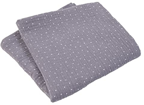 ULLENBOOM ® Mulltuch Baby aus 100% OEKO-TEX Baumwolle, Spucktuch Baby in Grau, 65x65 cm - Als Mullwindeln für Babys und Moltontuch geeignet, Für Jungen und Mädchen