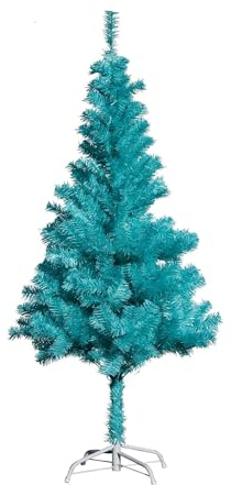 Mojawo Künstlicher Tannenbaum Weihnachtsbaum 60/150/180 cm Christbaum inkl Ständer Türkis, Größen:150cm