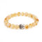 BERGERLIN Citrin Armband echt mit Naturstein Perlen - Buddha Armband