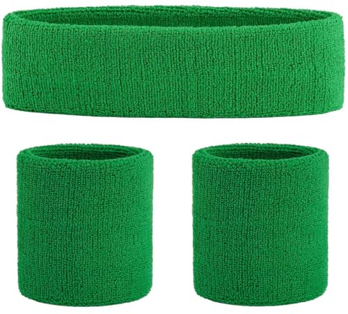 Gestreiftes Schweißband-Set Sport-Stirnband-Armband-Set
