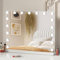 Buildonely Schminkspiegel 70x55cm, Groß Hollywood Spiegel mit Beleuchtung 17 LED Licht Dimmbare 3 Lichtmodi, Tischspiegel, Wandspiegel, Touch Control