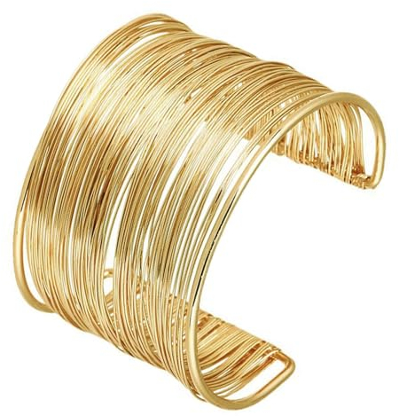 Uwiyo Gold Offener Armreif Große GoldarmbäNder Breiter Damen Armspange Manschette Armreif Gold Open Front Armband Innendurchmesser 60 mm (Gold#3)