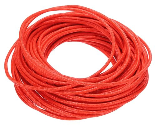 QUARKZMAN 14 AWG Silikon Elektrokabel 2 mm² 15 Meter Flexibles Hochtemperatur Geflochtenes Kabel Verzinnter Kupferdraht für Industrie KFZ DIY RC-Autos Boote LED Licht Rot