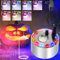 Ultraschall Nebler, Fog Maker mit Weiße Abnehmbarem Spritzschutz, Nebelerzeuger Nebulizer, Nebelmaschine Mini Fogger mit 12 Lichter für Wasserbrunnen Teich Topf Steingarten Feiertage Halloween (20mm)
