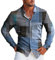 Casual Shirt Herren Longsleeve Shirt Herren Digitales Drucken All-Match Revers Shirt Herren Mode Komfortabel Lose Shirt Herren A-11 XXL