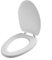 URPIZY Abattant de WC en EVA imperméable et doux amovible, pour salle de bain, en forme de V, blanc