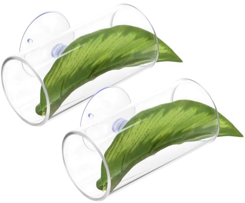 CORHAD 2 St Akryl Betta Fiskhus för Akvarium Transparent Vila Tunnel och Gömställe Robust Design för Små Lätt att Akvarieaccessoar