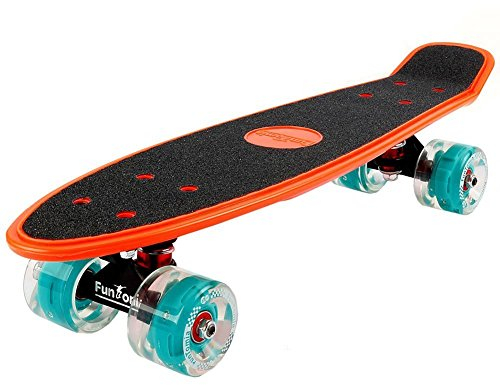 FunTomia Miniboard Cruiser Skateboard mit 70/65mm Big Wheel Rollen inkl. MACH1 Kugellager