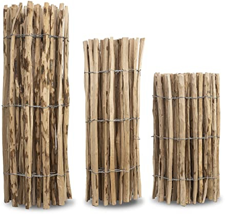 MC.Sammler clôture ganivelle en Bois noisetier 26 Dimensions Hauteur 50 cm - 150 cm Longeur 5/10 mbarriere girondine avec Treillage Double Torsion (Hauteur: 50cm X Longeur: 500cm, écart: 7-8 cm)