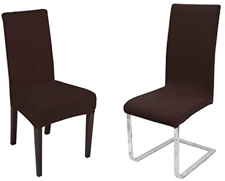 BEAUTEX Johanna Stuhlhusse elastische Stretch Husse Bi-Elastic, Baumwolle, Farbe wählbar, Dunkelbraun