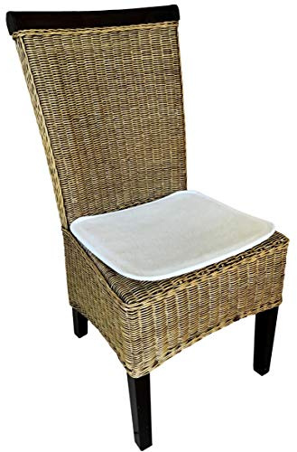 Alpenwolle Sitzkissen Indoor Outdoor Sitzunterlage Stuhlauflage rutschfest 100% Wolle (Merinowolle, 50 x 50 cm)