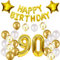 Luftballons 90. Geburtstag mann gold deko Folienballon 90 jahre Geburtstags deko mann männer gold set happy Birthday 90th Geburtstagsdeko 90 mann Ballon 90 jahre Geburtstag mann Dekoration set(90)