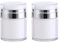 Lurrose Lotion Sample Container Pot 2pcs Airless Pump Bottles Empty Makeup Press Jars Containers Refillable Lotion Jar Travel Cosmetic Sub Bottle for Skincare Eye Cream 50ML Airless Pump Bottle