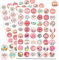 HOWAF 144 Muttertag Deko Aufkleber, Merci Aufkleber Set Mama Aufkleber Merci Muttertag Aufkleber Muttertag Sticker Merci Mama Aufkleber Beste Mama Geschenke zum Muttertag Dekoration Aufkleber Sticker