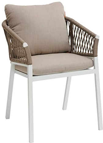 Hespéride - Set mit 2 Gartensesseln Oriengo Taupe & Weiß - Taupe/Weiß