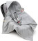 Mikos® Einschlagdecke Babyschale Herbst Winter GOTS zert. 100% Bio Baumwolle Strickdecke Baumwolldecke für Autositz Für Kinderwagen Buggys z.B. Maxi Cosi 3 Punkt Gurt(Grau)