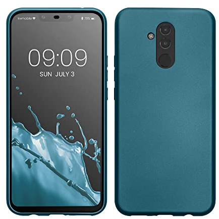 kwmobile Case kompatibel mit Huawei Mate 20 Lite Hülle - Schutzhülle aus Silikon metallisch schimmernd - Handyhülle Metallic Karibikblau