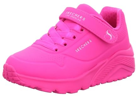 Skechers Street Girls Baskets, Hot Pink Synthetic Trim, 35 EU