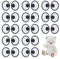 BENECREAT 20 Paar Schwarze Und Weiße Puppenaugen-Patches, Polyester-Stickereien Zum Aufbügeln Cartoon-Augen-Kostümzubehör Für Jacken, Kleidung, DIY-Zubehör