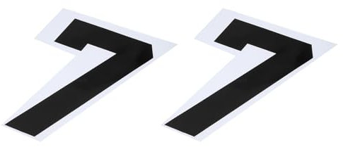 QUARKZMAN Numeri da Stirare in Ferro 7 Trasferimento Termico 8 Nero Numero Singolo Numeri da Stirare in Ferro Morbido Patch per Uniformi Squadra Maglietta Sportive Calcio Basket 2pz