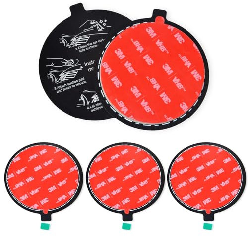 UAYESOK Adhesive Replacement for Dashboard Suction Cup Mount, 78mm (3.1) Car Radio Holder Mount Sticky Base 3M Pad Mounting Disk for Two Way Radio/Walkie Talkie/GPS/Phone Sucker Holders (5 Pcs)