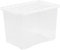 Neat. Plastics Large Heavy Duty Plastic Storage Box With Clear Lids, Durable, Nestable & Stackable Organizing Box Container For Home, Garage & Office, Single
