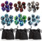 Polyhedral DND Würfel Set, 6Pack Doppelfarben Würfel Sets mit D4 D6 D8 D10 D% D12 D20 Kompatibel mit Dungeons and Dragons D&D RPG MTG Tischspielen (42 Pcs)
