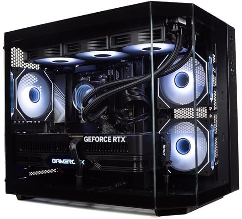 ionz GamingPC - Desktop Computer, Ryzen 7 9800X3D, Nvidia RTX 5090, 32GB RAM, 2TB NVMe SSD, 360mm AIO, Windows 11, 1200W 80+ Gold PSU, USB WiFi, Apex, Black (Apex, Black)