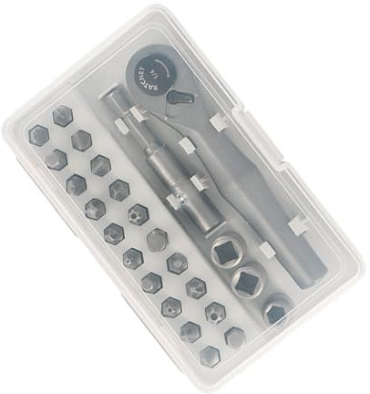 Jeu de tournevis à cliquet de précision, jeu de tournevis à cliquet - Tourne-écrou à clé à douille de qualité industrielle 25 en 1 | Outil de réparation portable de précision pour le vissage, l'amélio