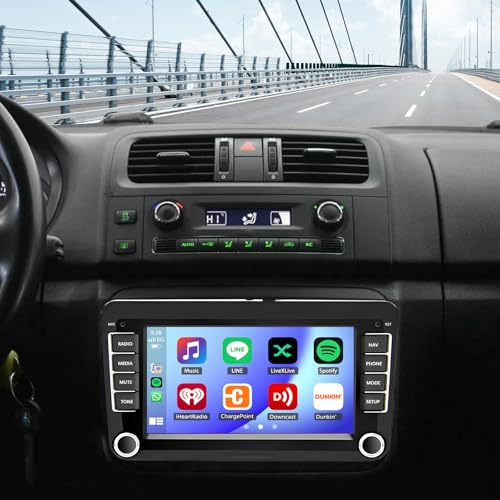 2+32G Android 13 Autoradio Navi für Skoda Fabia 2007-2014, 7 Zoll Touchscreen Auto Player Radio GPS Navigation Head Unit mit Carplay Android Auto WLAN Bluetooth FM RDS Rückfahrkamera