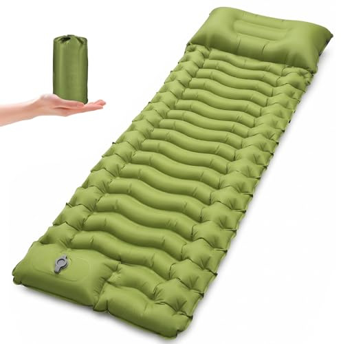 Rgaden Esterilla Camping Autohinchable Ultraligera, Colchoneta Camping Portátil Resistente, Colchón Autohinchable Inflable Multiusos para Senderismo, Acampada y Actividades al Aire Libre