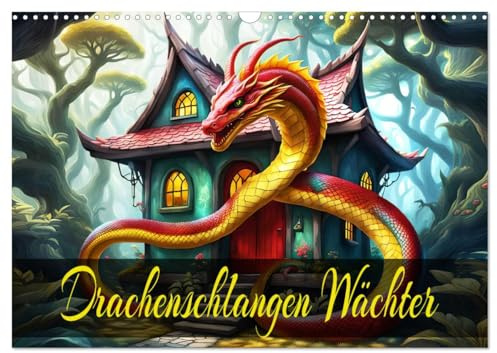 Drachenschlangen Wächter (Wandkalender 2026 DIN A3 quer), CALVENDO Monatskalender: Ein Jahr unter dem Schutz des Drachenschlangen. (CALVENDO Natur)