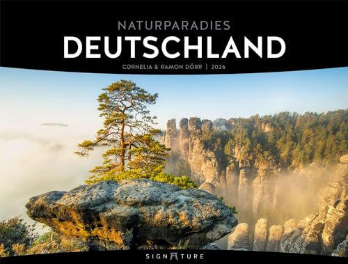 Naturparadies Deutschland Signature Kalender 2026 | Hochwertiger Landschaftskalender im großen Querformat (66x50 cm) | Vom Meer bis zu den Alpen