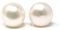 Catherine's C O L L E C T I O N 9 ct Yellow Gold 6-6.5mm White Pearl Earrings - Freshwater Cultured Button Shape Pearl Stud Earrings Pair - Butterfly Backing for Pierced Ears – Hand Finished in UK